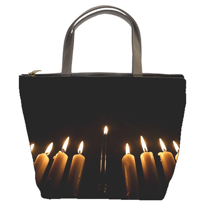 Hanukkah Chanukah Menorah Candles Candlelight Jewish Festival Of Lights Bucket Bags