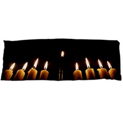 Hanukkah Chanukah Menorah Candles Candlelight Jewish Festival Of Lights Body Pillow Case Dakimakura (two Sides) by yoursparklingshop