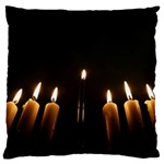 Hanukkah Chanukah Menorah Candles Candlelight Jewish Festival Of Lights Standard Flano Cushion Case (Two Sides) Back