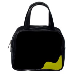 Black And Yellow Classic Handbags (one Side) by Valentinaart