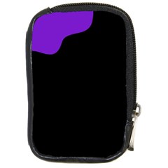 Purple And Black Compact Camera Cases by Valentinaart