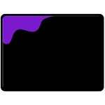 Purple and black Double Sided Fleece Blanket (Large)  80 x60  Blanket Back