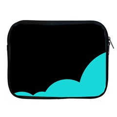 Black And Cyan Apple Ipad 2/3/4 Zipper Cases by Valentinaart