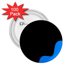 Blue and black 2.25  Buttons (100 pack) 