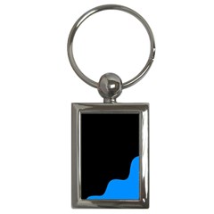 Blue And Black Key Chains (rectangle)  by Valentinaart