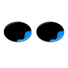 Blue and black Cufflinks (Oval)