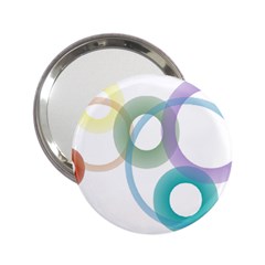 Rainbow Colors Circles 2 25  Handbag Mirrors by picsaspassion