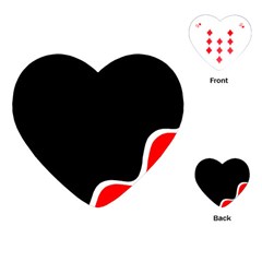 Simple Red And Black Desgin Playing Cards (heart)  by Valentinaart