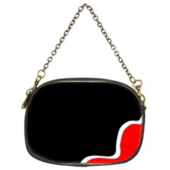 Simple Red And Black Desgin Chain Purses (one Side)  by Valentinaart