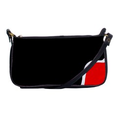 Simple Red And Black Desgin Shoulder Clutch Bags by Valentinaart