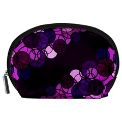 Purple Bubbles Accessory Pouches (large)  by Valentinaart