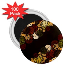 Autumn Bubbles 2 25  Magnets (100 Pack)  by Valentinaart