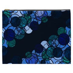 Blue Bubbles Cosmetic Bag (xxxl)  by Valentinaart