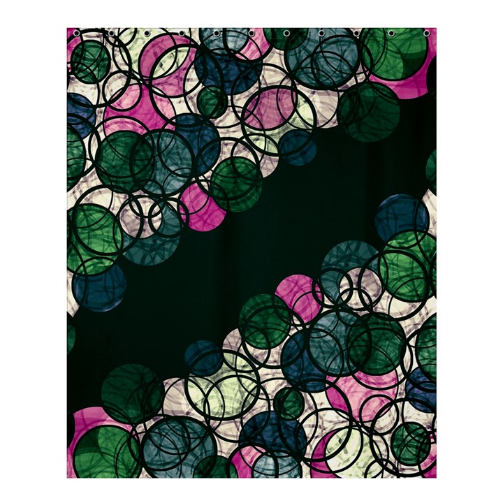 Green and pink bubbles Shower Curtain 60  x 72  (Medium) 