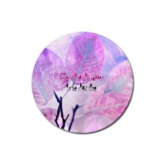 Magic Leaves Rubber Round Coaster (4 Pack)  by Brittlevirginclothing