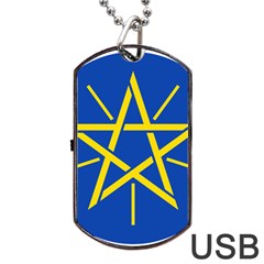 National Emblem Of Ethiopia Dog Tag Usb Flash (one Side) by abbeyz71