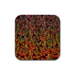 Red corals Rubber Coaster (Square) 