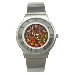 Red corals Stainless Steel Watch