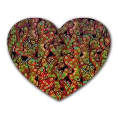 Red corals Heart Mousepads