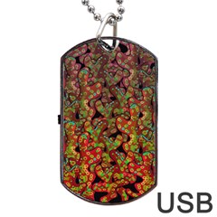 Red corals Dog Tag USB Flash (One Side)