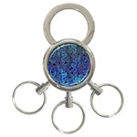 Blue coral 3-Ring Key Chains Front