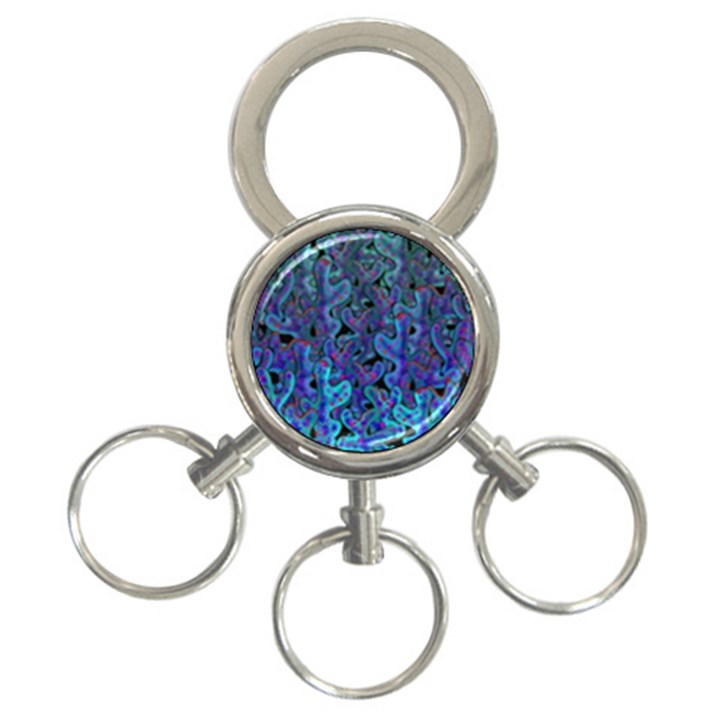 Blue coral 3-Ring Key Chains