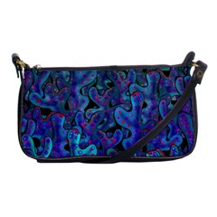 Blue Coral Shoulder Clutch Bags by Valentinaart