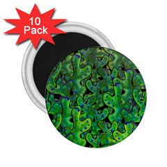 Green Corals 2 25  Magnets (10 Pack)  by Valentinaart