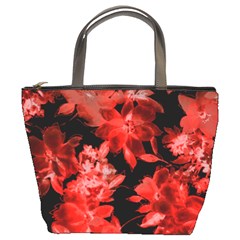 red flower  Bucket Bags