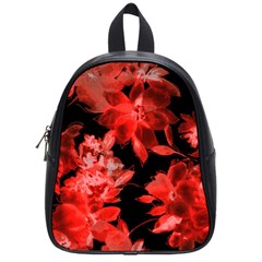 red flower  School Bags (Small) 