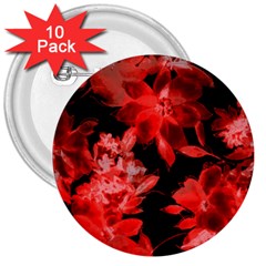 Red Flower  3  Buttons (10 Pack)  by Brittlevirginclothing