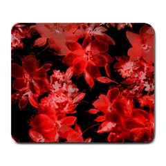 Red Flower  Large Mousepads by Brittlevirginclothing