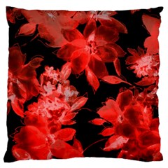 Red Flower  Large Cushion Case (two Sides) by Brittlevirginclothing