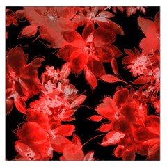 Red Flower  Large Satin Scarf (square) by Brittlevirginclothing