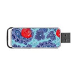 Red pearled roses  Portable USB Flash (One Side) Front
