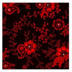 Small Red Roses Large Satin Scarf (square) by Brittlevirginclothing