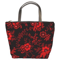 Small Red Roses Bucket Bags by Brittlevirginclothing