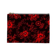 Small Red Roses Cosmetic Bag (large)  by Brittlevirginclothing