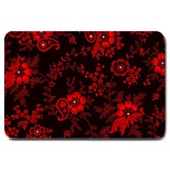 Small Red Roses Large Doormat  by Brittlevirginclothing