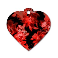 Red Roses  Dog Tag Heart (one Side) by Brittlevirginclothing