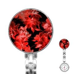 Red roses  Stainless Steel Nurses Watch