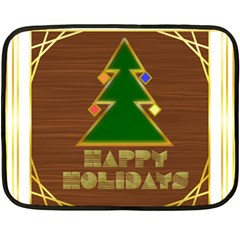 Art Deco Holiday Card Double Sided Fleece Blanket (mini)  by Amaryn4rt