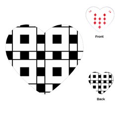 Black And White Pattern Playing Cards (heart)  by Amaryn4rt