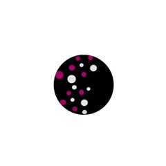 Pink And White Dots 1  Mini Buttons