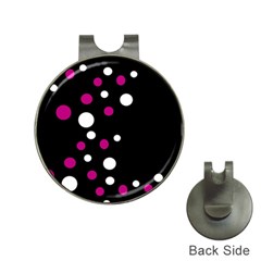 Pink And White Dots Hat Clips With Golf Markers by Valentinaart