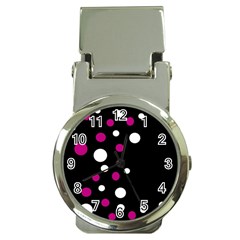 Pink And White Dots Money Clip Watches