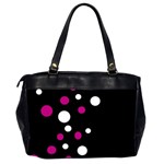 Pink and white dots Office Handbags (2 Sides)  Back