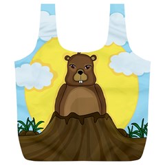 Groundhog Day  Full Print Recycle Bags (l)  by Valentinaart