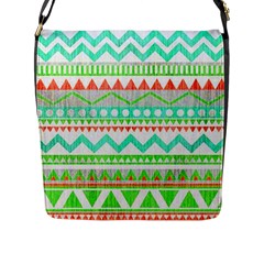 Cute Bohemian  Flap Messenger Bag (l)  by Brittlevirginclothing