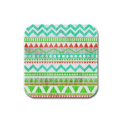 Cute Bohemian  Rubber Square Coaster (4 Pack)  by Brittlevirginclothing